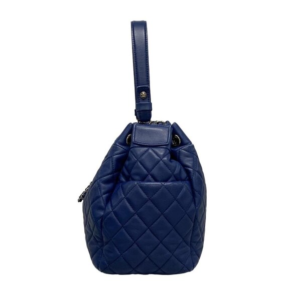 Auth CHANEL Matelasse A91273 Blue Lambskin Handbag - Picture 5 of 15